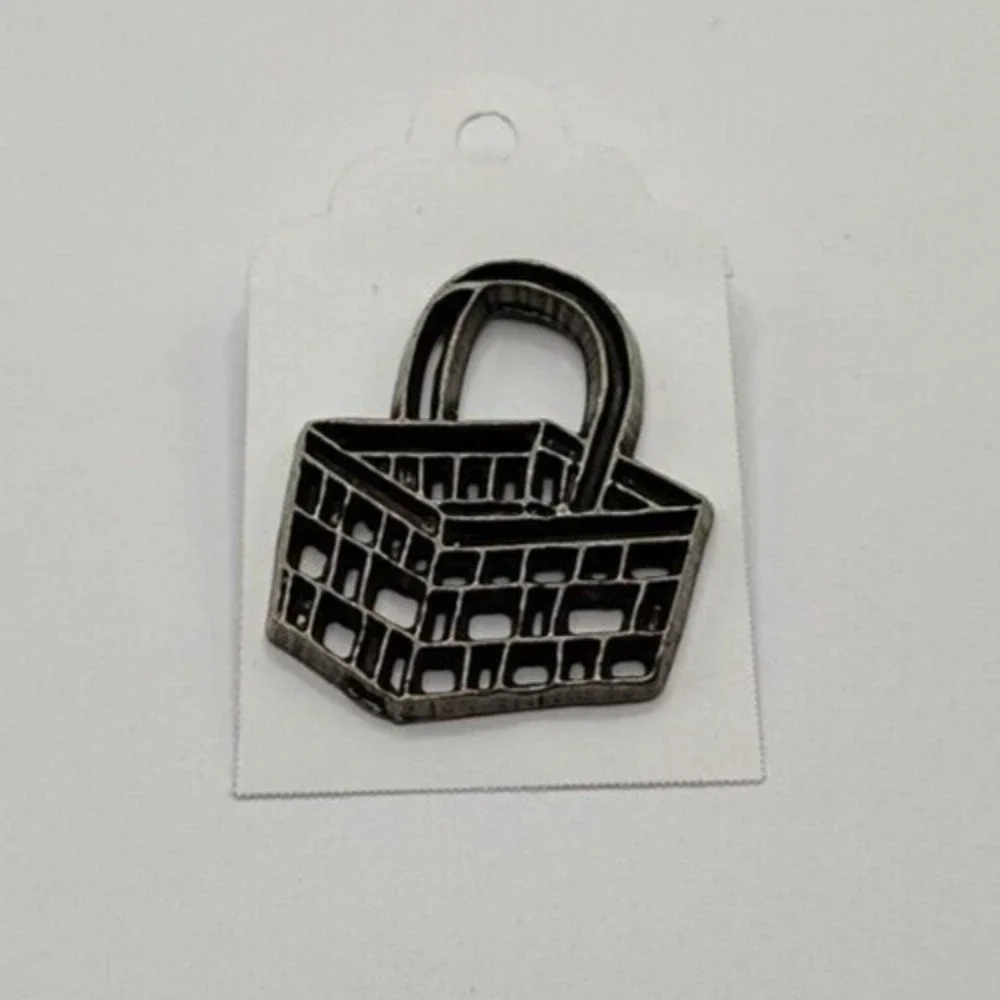 Pewter Easter Spring Basket Pin from Ann Clark Mother's Day Mom Birthday Gift